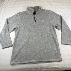 The North Face Mens XXL Gray Quarter Zip Fleece Pullover YKK